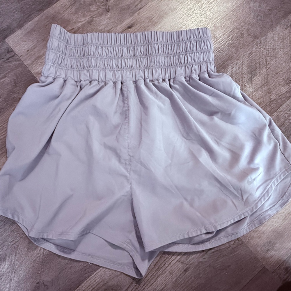 Light purple Nike Dri-FIT running shorts extra high waisted Size M